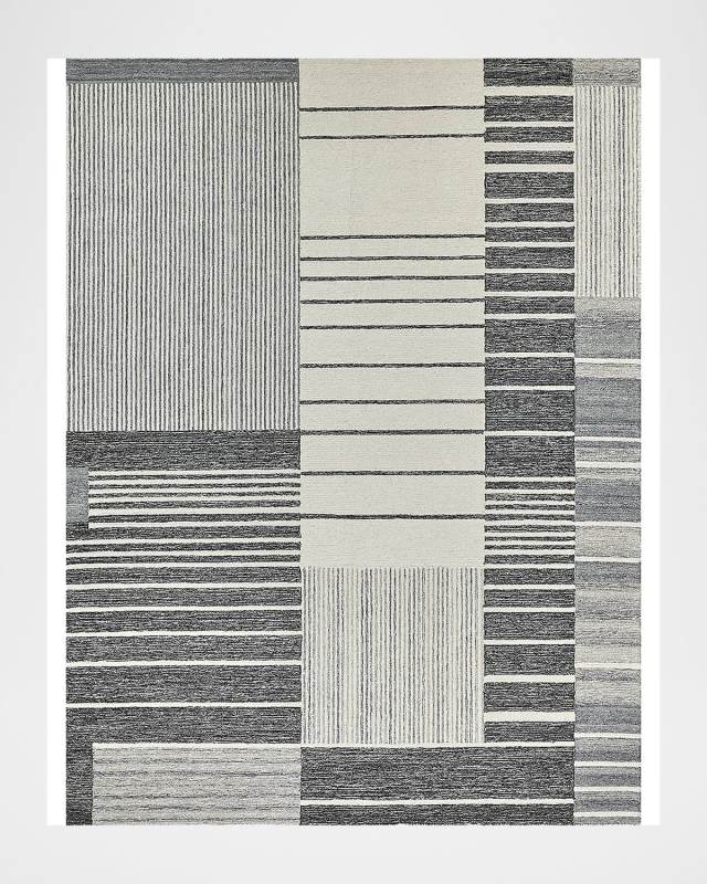 Castine Hand-Tufted Gray Rug, 12' x 15'